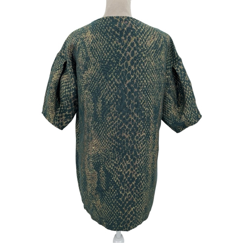 Eve Gravel "Train to Paris" Metallic Snakeskin Print Dress Green Size XS - Picture 8 of 13